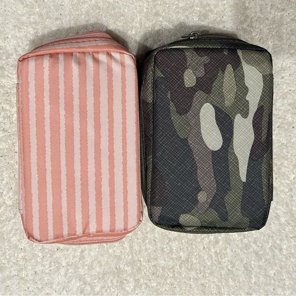 Thirty-One Camouflage and Pink Baubles and Bracelets Cases NWT